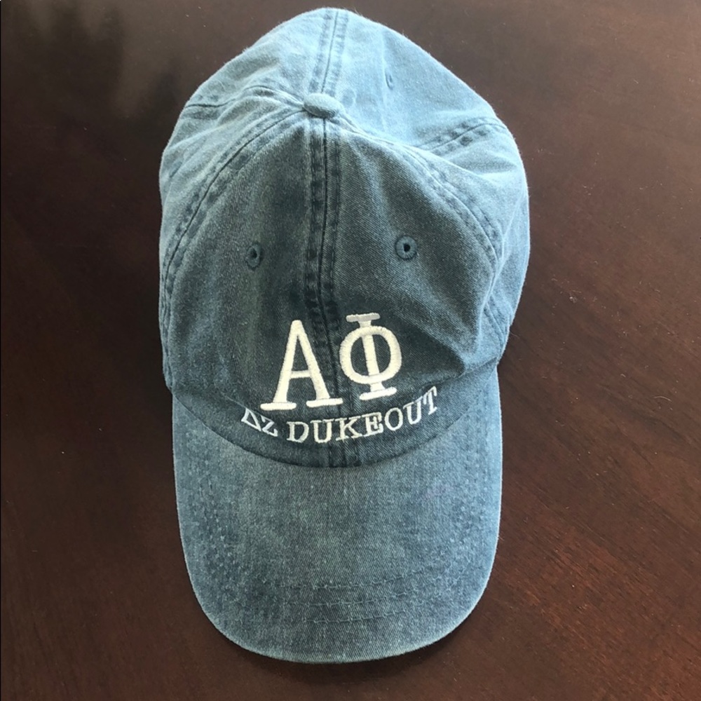 NWOT Alpha Phi Denim Hat “DZ Dukeout”Adjustable OS